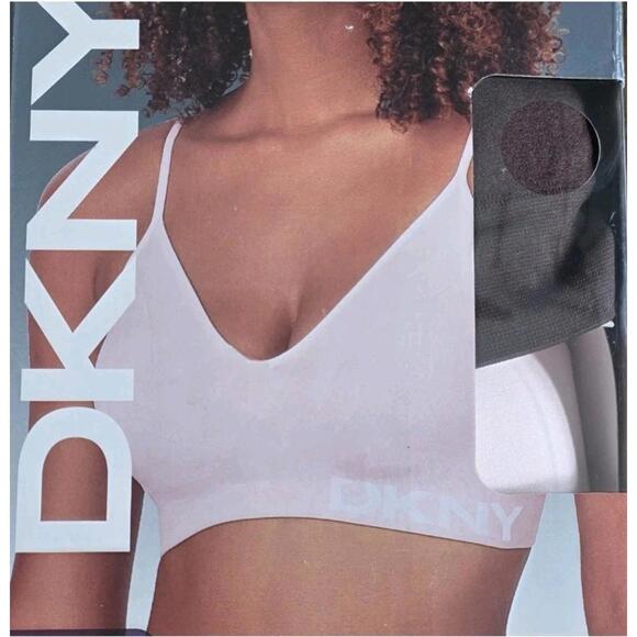 DKNY Women's 2-Pack Seamless Bra, Brown / Rose, Size L NIB - Picture 1 of 5